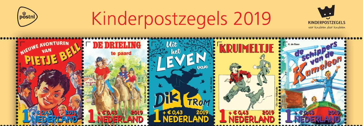 Kinderpostzegels 2019 PostNL Kinderpostzegelactie SKN Stichting Kinderpostzegels Nederland